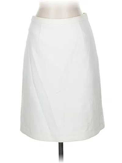 Pre-owned Diane Von Furstenberg Formal Skirt In White