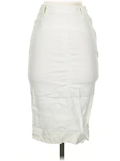 Pre-owned Diane Von Furstenberg Formal Skirt In White