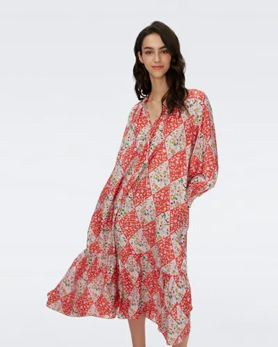 Diane Von Furstenberg Fortina Printed Voile Midi Dress In Ditzy Fruits