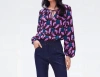 Diane Von Furstenberg Freddie Blouse In Autumn Berries In Multi