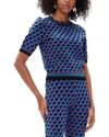 Diane Von Furstenberg Frennessey Top In Blue