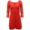 Diane Von Furstenberg Front-zipped Mini Dress In Red Polyester And Lace In Red