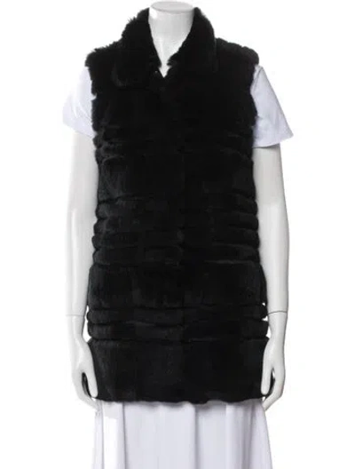 Pre-owned Diane Von Furstenberg Fur Coat In Black