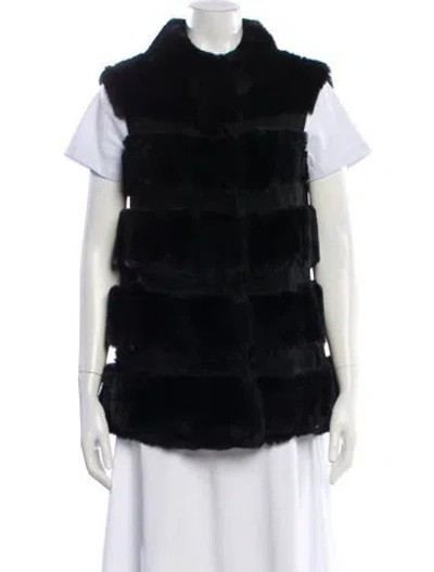 Pre-owned Diane Von Furstenberg Fur Jacket In Black