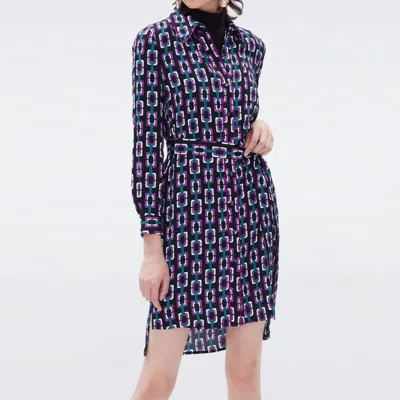 Diane Von Furstenberg Furstenberg Prita Dress In Chain Geo In Multi