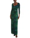 Diane Von Furstenberg Gael Printed Tulle Maxi Dress In Green