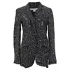 Diane Von Furstenberg Galaxy Crepe Jacket Blazer In Black Viscose In Black
