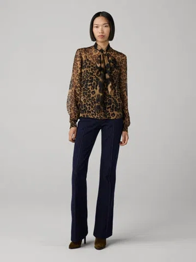 Diane Von Furstenberg Garcele Blouse In Brown