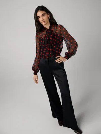 Diane Von Furstenberg Garcele Blouse In Red