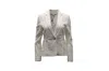 Diane Von Furstenberg Gavyn Textured Jacket In White Cotton In Grey