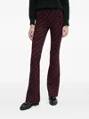 Diane Von Furstenberg Geometric Flared Trousers In Red