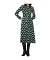Diane Von Furstenberg Gizelle Geometric-print Midi Shirtdress In Black