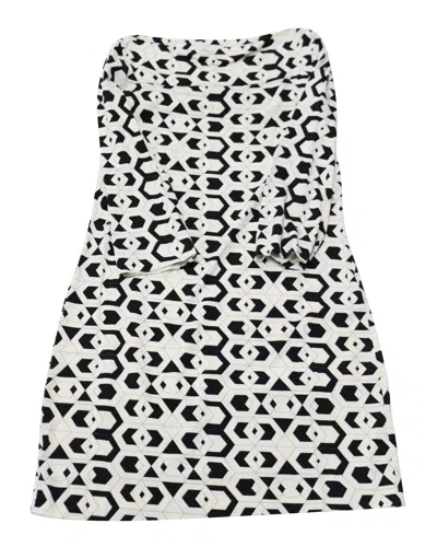 Diane Von Furstenberg Geometric Print Dress In Black Viscose