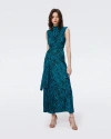 Diane Von Furstenberg Geri Abstract Striped Tie-waist Midi Dress