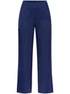 Diane Von Furstenberg Gianna Straight-leg Trousers In Blue