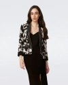 Diane Von Furstenberg Gideon Jacket In Black Swan