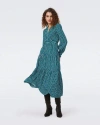Diane Von Furstenberg Gil Tiered Polka-dot Midi Dress