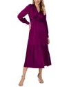 Diane Von Furstenberg Gil Pleated Satin-jacquard Midi Dress In Purple