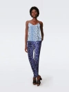Diane Von Furstenberg Glora Pants In Fawn Perfect Navy