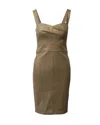 Diane Von Furstenberg Gold Lame Sheath Dress In Viscose In Gold