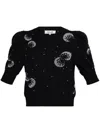 Diane Von Furstenberg Graphic-print Jumper In Black