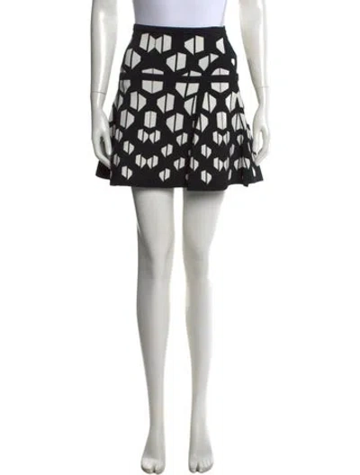 Pre-owned Diane Von Furstenberg Graphic Print Mini Skirt