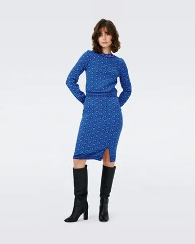 DIANE VON FURSTENBERG GUSTA KNIT JACQUARD SKIRT