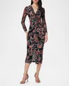 DIANE VON FURSTENBERG HADES BUTTERFLY-PRINT BODYCON MIDI DRESS