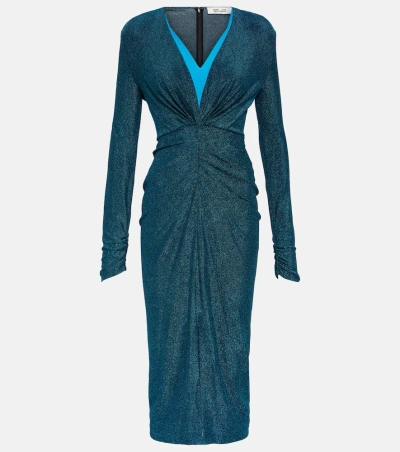Diane Von Furstenberg Hades Jersey Midi Dress In Blue