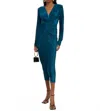 Diane Von Furstenberg Hades Jersey Midi Dress With Sparkle In Blue In Blue