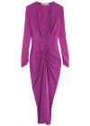 Diane Von Furstenberg Hades Mesh Midi Dress In Bright Purple