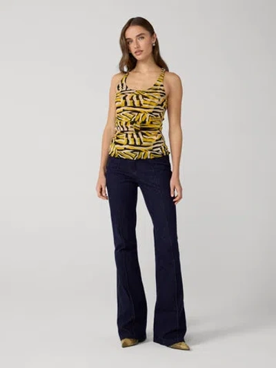 Diane Von Furstenberg Hadley Tank In Sun Tiger Lemon Curry
