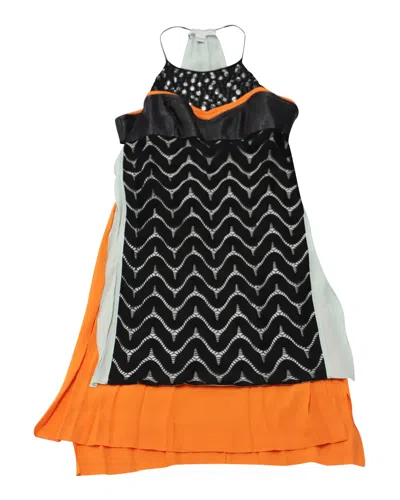Diane Von Furstenberg Halter Dress In Multi-colored Polyester