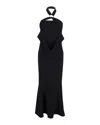 Diane Von Furstenberg Halter Gown In Black Polyester In Black