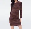 DIANE VON FURSTENBERG HARRY DRESS IN PURPLE AND GOLD