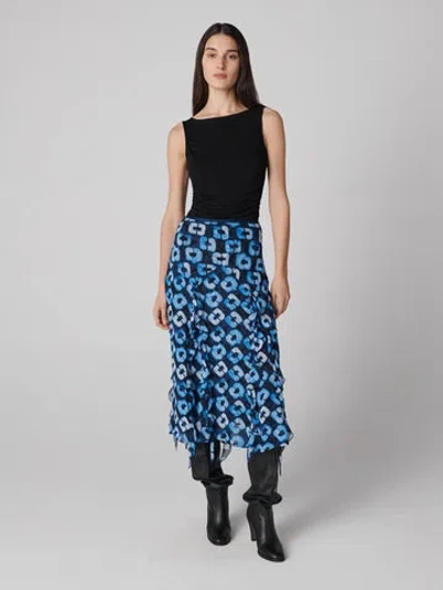 Diane Von Furstenberg Heavenly Skirt In Tiny Shibori Links