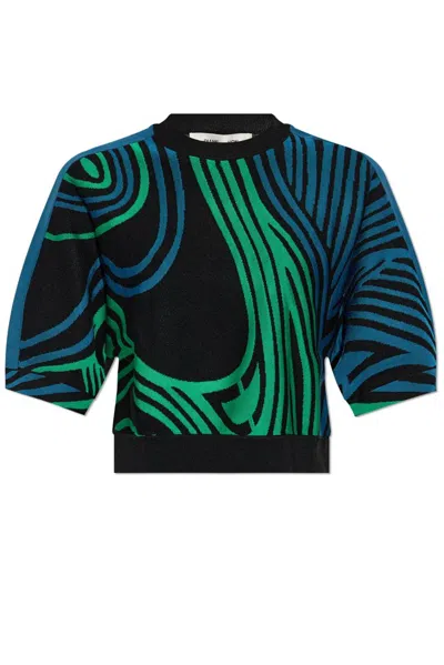 Diane Von Furstenberg Hector Knitted Top In Multi