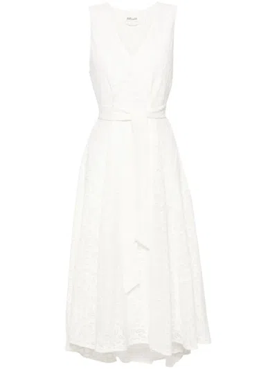 Diane Von Furstenberg Helene Lace Midi Dress In Neutrals