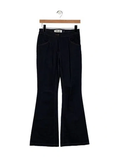 Pre-owned Diane Von Furstenberg High-rise Flared Jeans In Blue