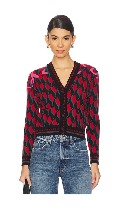 Diane Von Furstenberg Hima Cardigan In Red