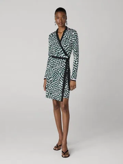 Diane Von Furstenberg Holly Wrap Dress In Blue