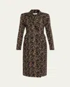 Diane Von Furstenberg Ilana Double-breasted Jacquard Knit Coat In Animal Print