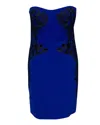 Diane Von Furstenberg Isabella Bodycon Strapless Dress In Blue Triacetate In Blue