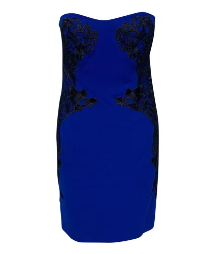 Diane Von Furstenberg Isabella Bodycon Strapless Dress In Blue Triacetate
