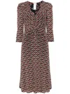 Diane Von Furstenberg Ivan Midi Dress In Black