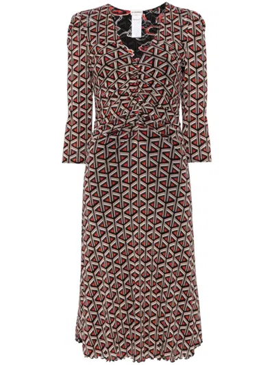 Diane Von Furstenberg Ivan Midi Dress In Red