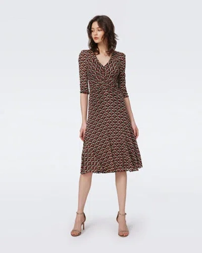 Diane Von Furstenberg Ivan Midi Dress In Multicolor