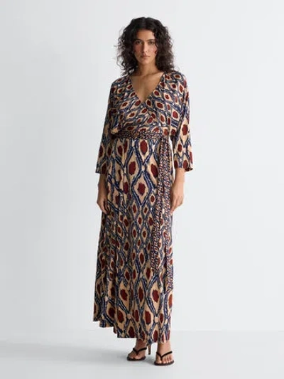 Diane Von Furstenberg Ivara Tie Belt Dress In Blue