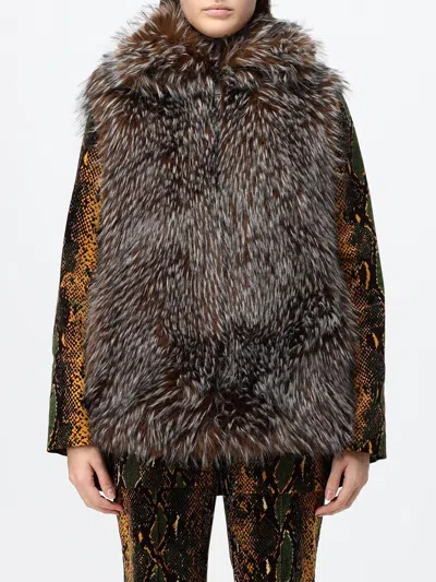 Diane Von Furstenberg Jacket Woman Color Natural In Brown