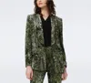 Diane Von Furstenberg Chiana Jacket In Pistachio/black